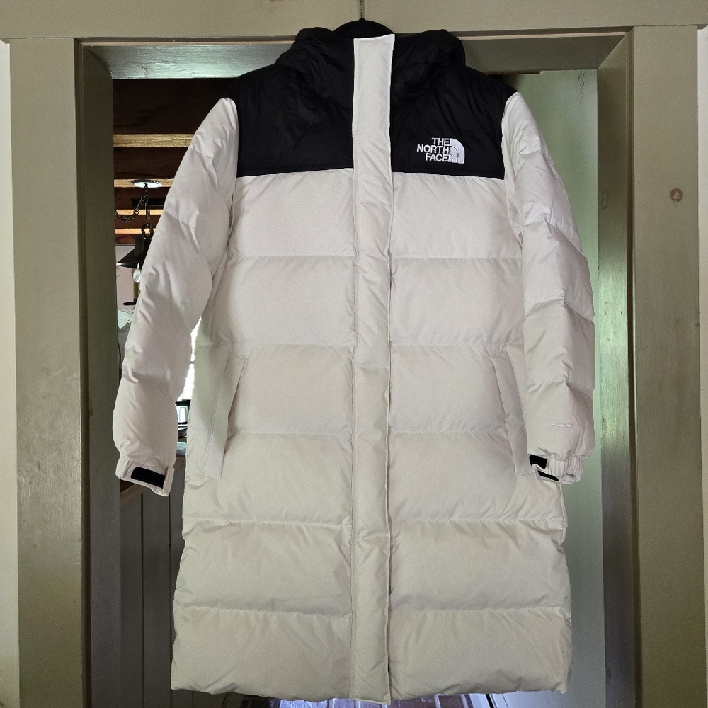 The North Face Nupste Parka Womens Medium Black & White NWT
